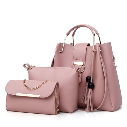 3PCS Handbags Shoulder Bag Fashion Women Handbag PU Leather Bags