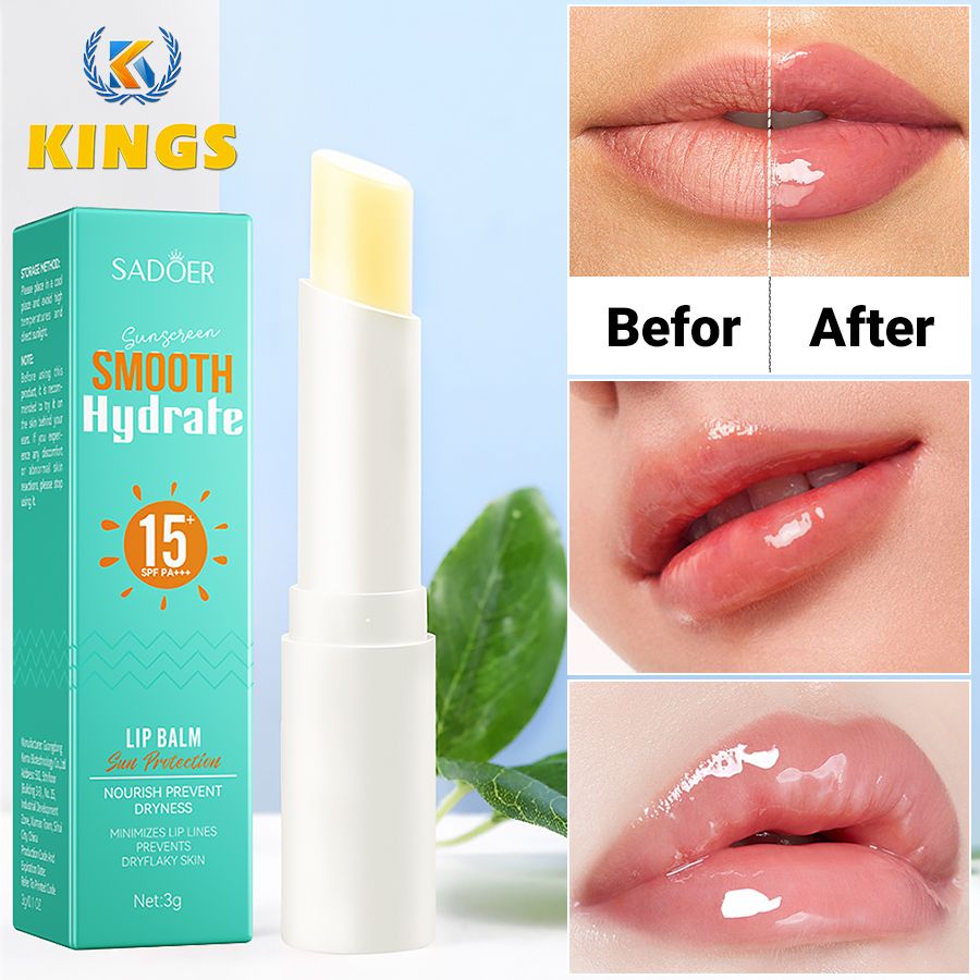 Sun Protection Lip Balm Whiten Hydrate Suncream Lip Balm Smooth Moisturizing Soft Lip Nourish Prevent Dryness Minimizes LipLines