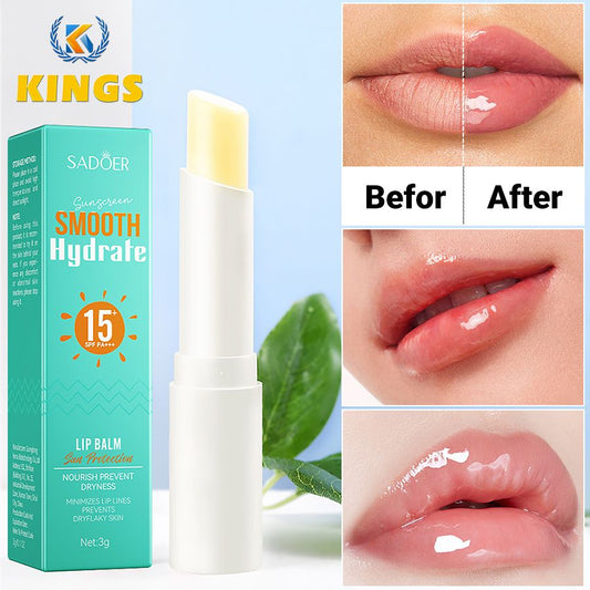 Sun Protection Lip Balm Whiten Hydrate Suncream Lip Balm Smooth Moisturizing Soft Lip Nourish Prevent Dryness Minimizes LipLines