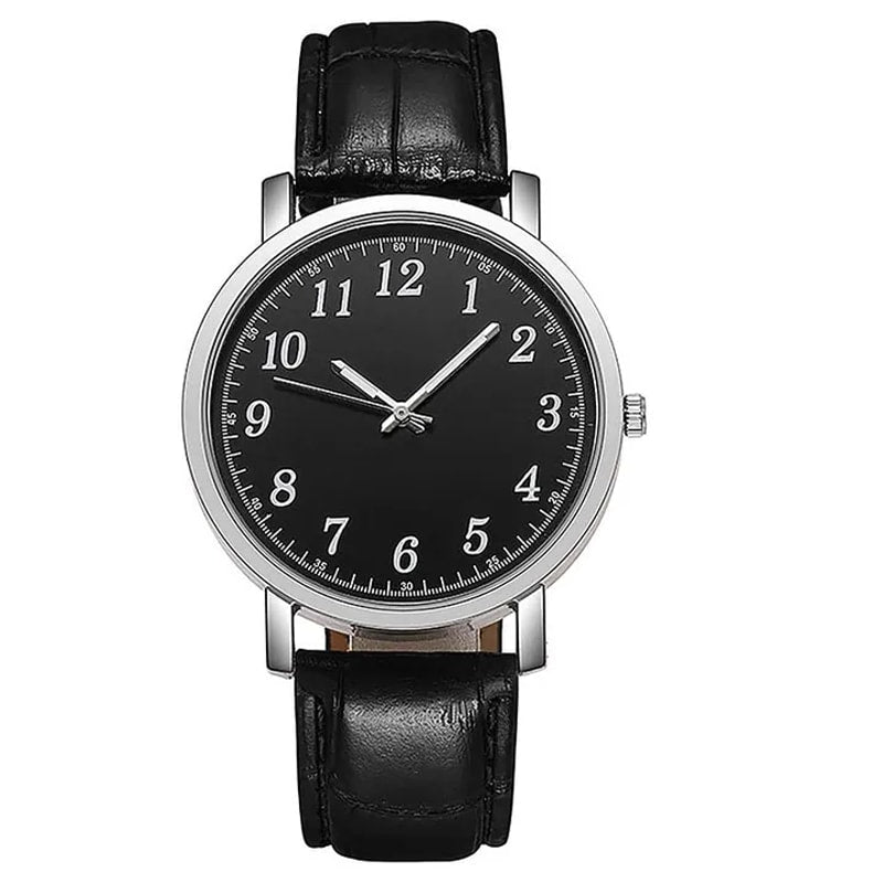 Couple Watches Simple Korean Women Watch Female And Male Student All-match Alloy Quartz Leather Wristwatch Quartz Lovers Watch Temperament Men's Watch Clock Valentines Gift