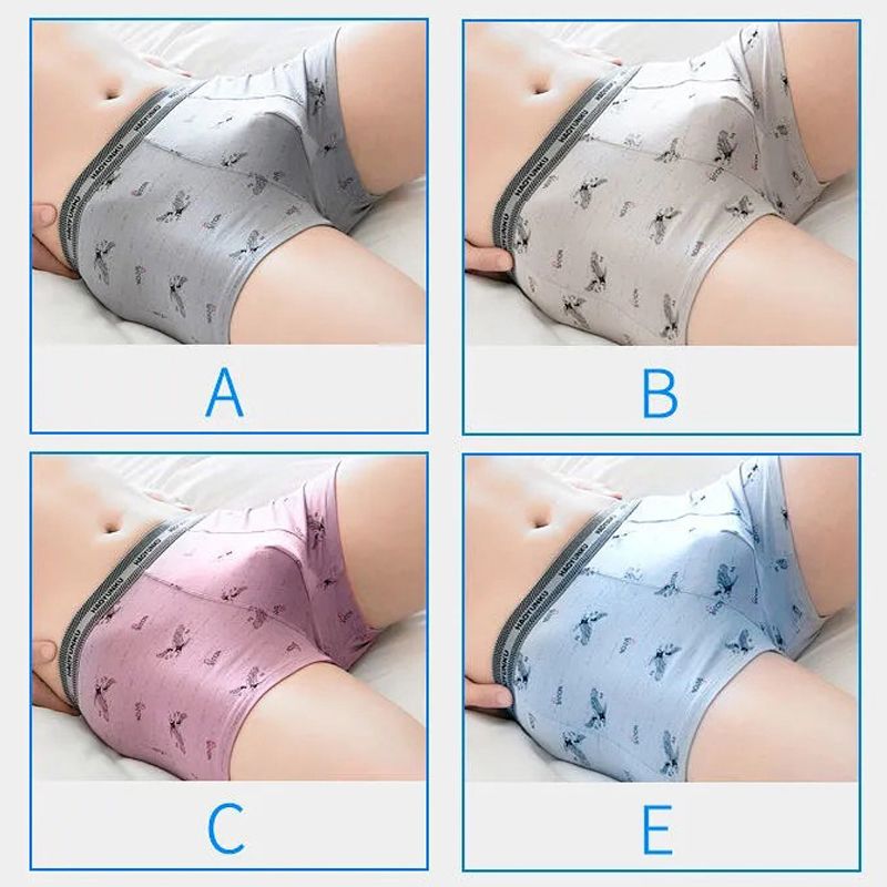 Large size L-4XL 4PC men's clothing underwear boys' Ice silk boxers breathable boxer briefs students shorts clothes