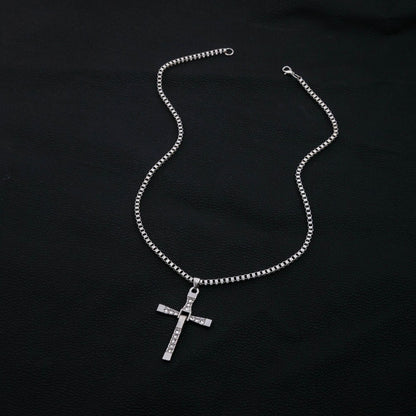 Men's NK Exquisite Stainless Steel Necklace Cross Speed and Passion Cold Style Necklace Personality No Fading Chain