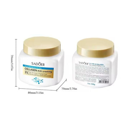 60g Three-Type Collagen Anti-Cracking Body Cream 60g Moisturizing Anti-Dryness Whitening Lotion for Skin-Nourishing Peeling anti-wrinkle, Anti-aging, Moisturizing, Refreshing, Nourishing, Whitening