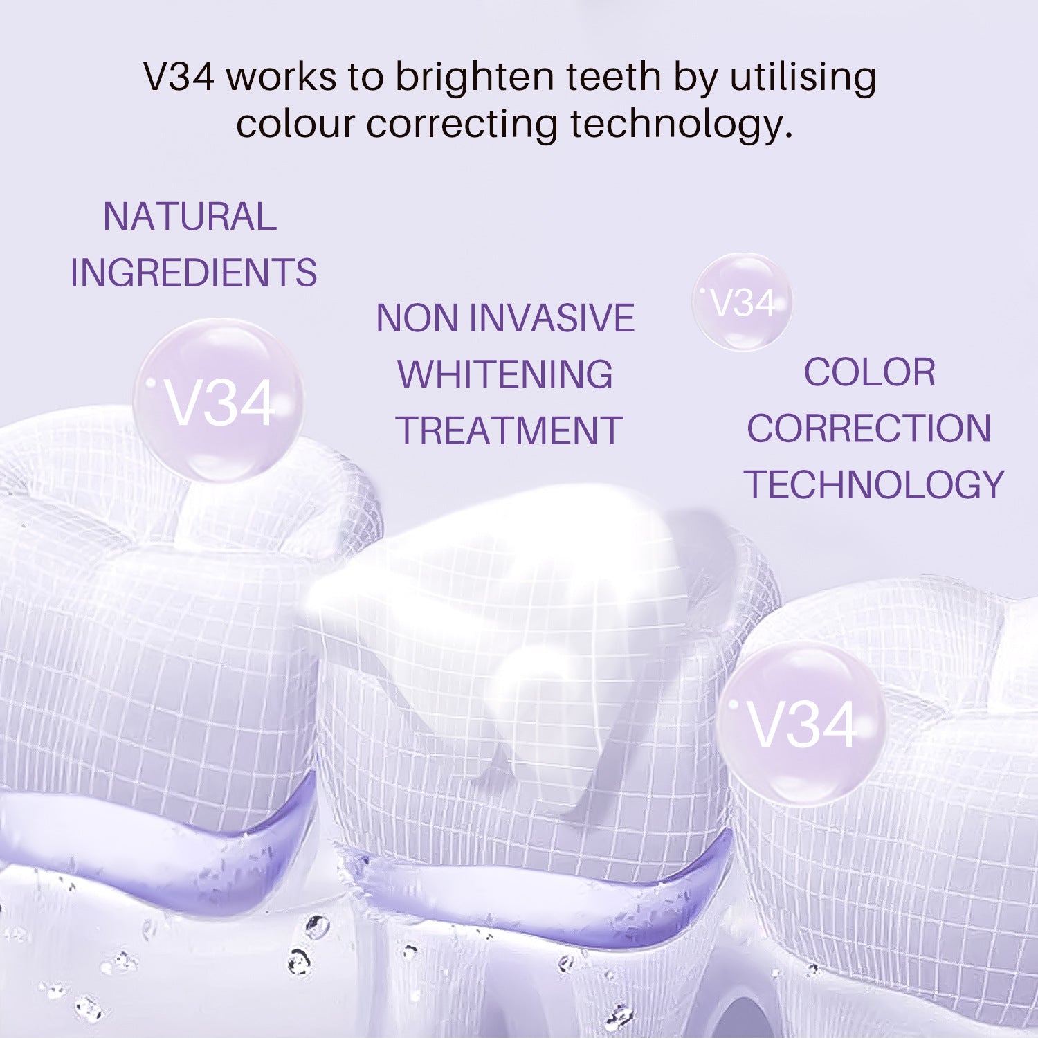 New V34 Teeth Whitening Teeth Mousse Deep Cleaning Toothpaste Cigarette Stains Repair Bright Neutralizes Yellow Tones Dental Plaque Fresh Breath Oral Care