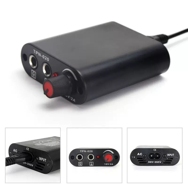 Professional tattoo machine set, two machines (one thread cutter + one shading machine) - Rotary tattoo machine for lining, coloring and practice - Complete tattoo supplies set