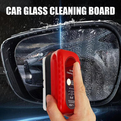 120ml Car Glass Cleaner Automotive Glass Sponge Cleaning Brush Windshield Oil Film Cleaner Glass Polishing Agent Car Maintenance