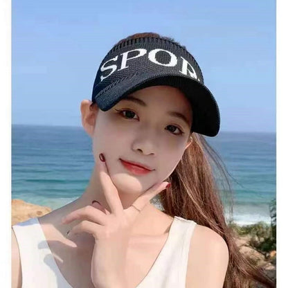 Women's sun hats Breathable sun hat outdoor ladies versatile top less baseball visor empty top hat cap