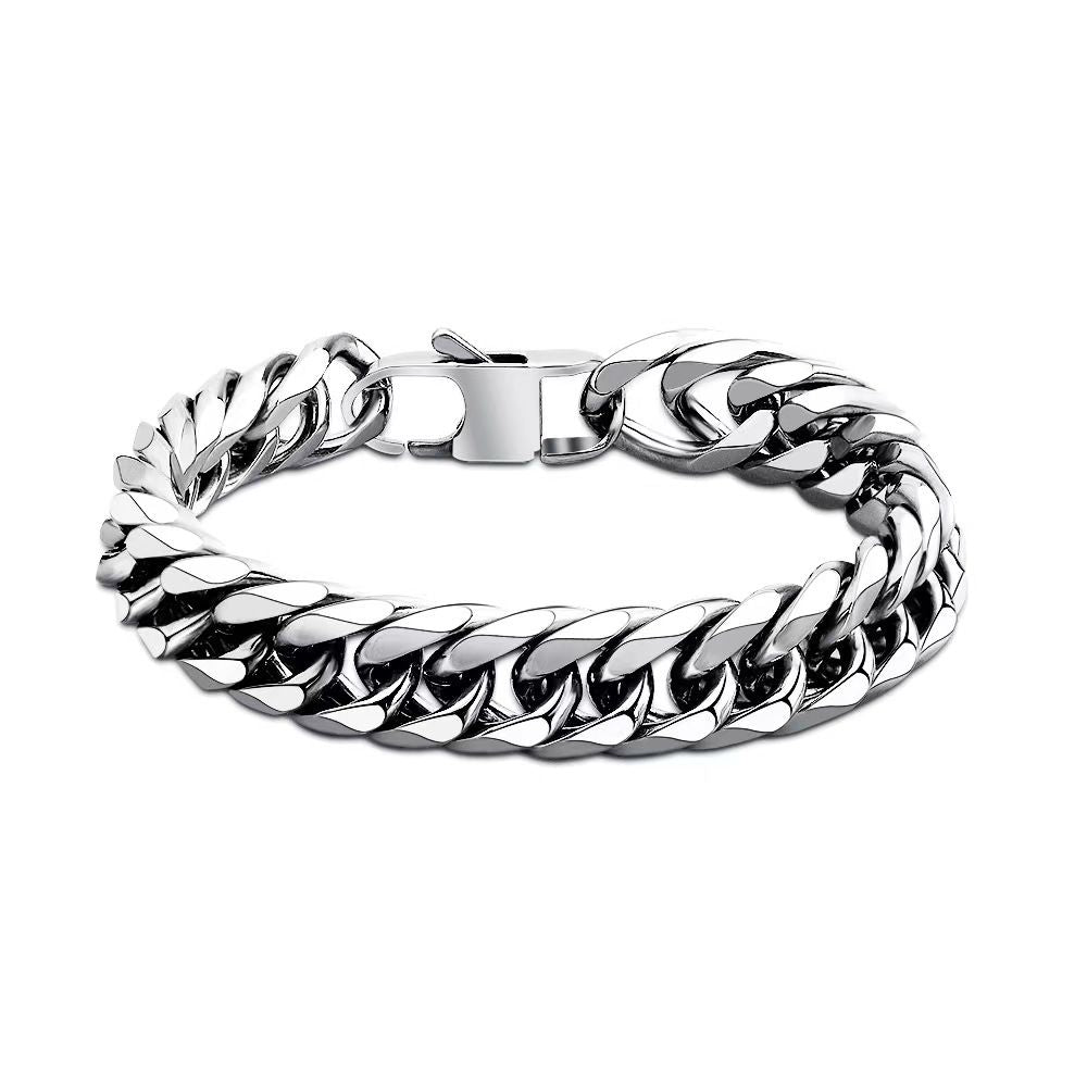 Men hand/wrist chain bracelet jewelry stainless steel cuban chain hand bracelet wrist bracelet jewelry hip hop rapper jewelry accessories