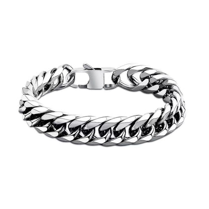 Men hand/wrist chain bracelet jewelry stainless steel cuban chain hand bracelet wrist bracelet jewelry hip hop rapper jewelry accessories