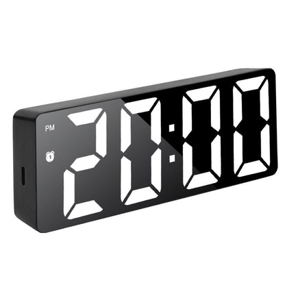 LED mirror colorful clock voice controlled intelligent Alarm clock USB battery dual-use alarm clock for students household