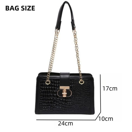 Mateamoda Chic and Fashionable Crocodile Pattern Sling Bag Crossbody Bag Underarm Handbag