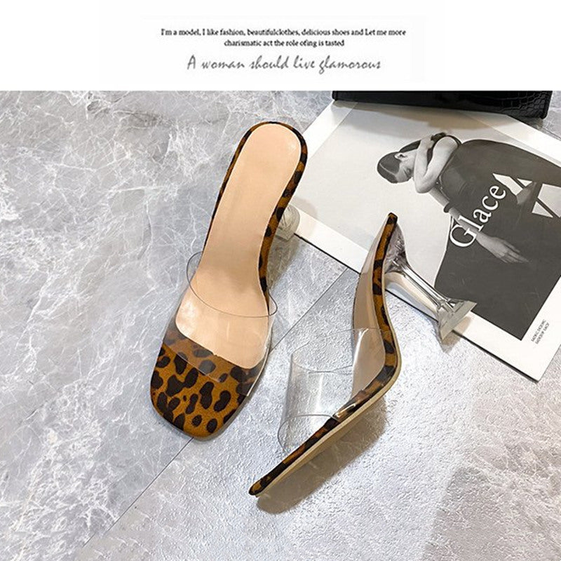 Ladies Shoes Women Shoes Sandals Heels High-heeled Shoes Slippers Flip Flops Leopard Print Female Shoes On Sale
