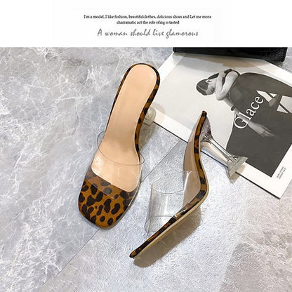 Ladies Shoes Women Shoes Sandals Heels High-heeled Shoes Slippers Flip Flops Leopard Print Female Shoes On Sale