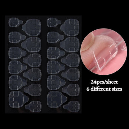 10 Sheets 240pcs Double Sided False Nail Art Adhesive Tape Glue Sticker DIY Tips Fake Nail Acrylic Manicure Gel Makeup Tool