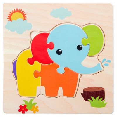 4pcs Wooden Puzzles for Toddlers Ages 1-3, Montessori Toys for 1 2 3 Years Old Girls Boys Baby Kids Puzzle Learning Educational Christmas Birthday Gifts Toys