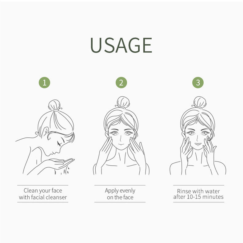 Green Tea Cleansing Mask Purifying Clay Mask Oil Control Remove Blackhead Mud