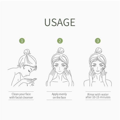 Green Tea Cleansing Mask Purifying Clay Mask Oil Control Remove Blackhead Mud