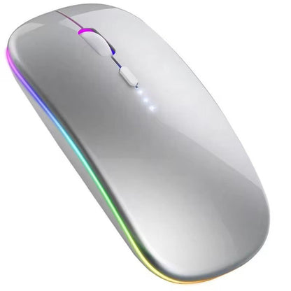 ZHJH Dual-mode gaming mouse with battery display Bluetooth wireless mouse Rechargeable silent luminous mouse suitable for tablets and computers