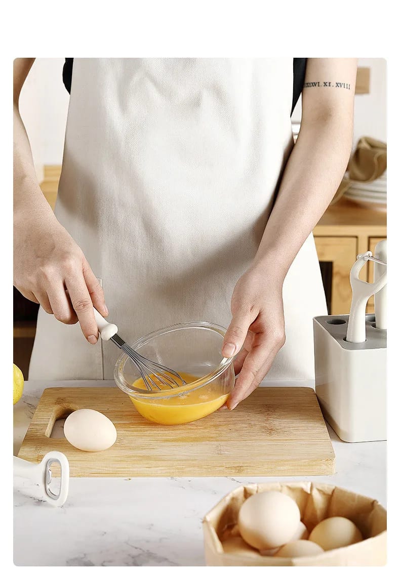 6PCS Kitchen Gadgets Set Stainless Steel Utensils Fruit And Vegetable Peeler Multiple-Function Gadgets Paring Knife Scissor