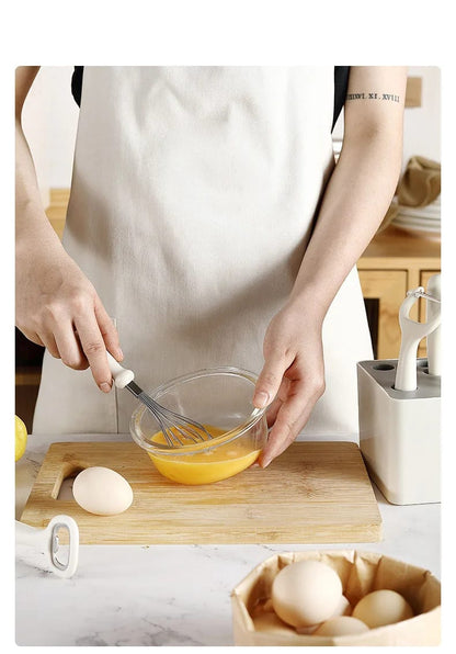 6PCS Kitchen Gadgets Set Stainless Steel Utensils Fruit And Vegetable Peeler Multiple-Function Gadgets Paring Knife Scissor