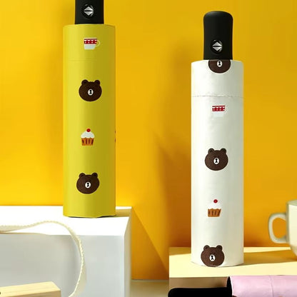 Bear Automatic Umbrella Folding Umbrellas Sun/UV protection Umbrella Automatic Open and Close Umbrella