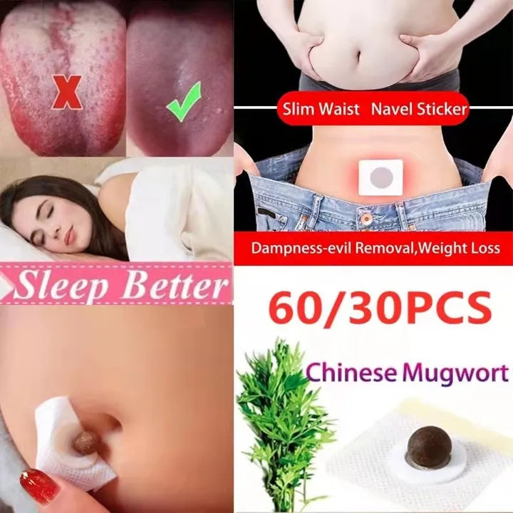 30pcs/Box New Fat Burning Patch Belly Stickers Chinese Medicine Slimming Products Body Belly Detox Lose Weight Navel Slim Patch