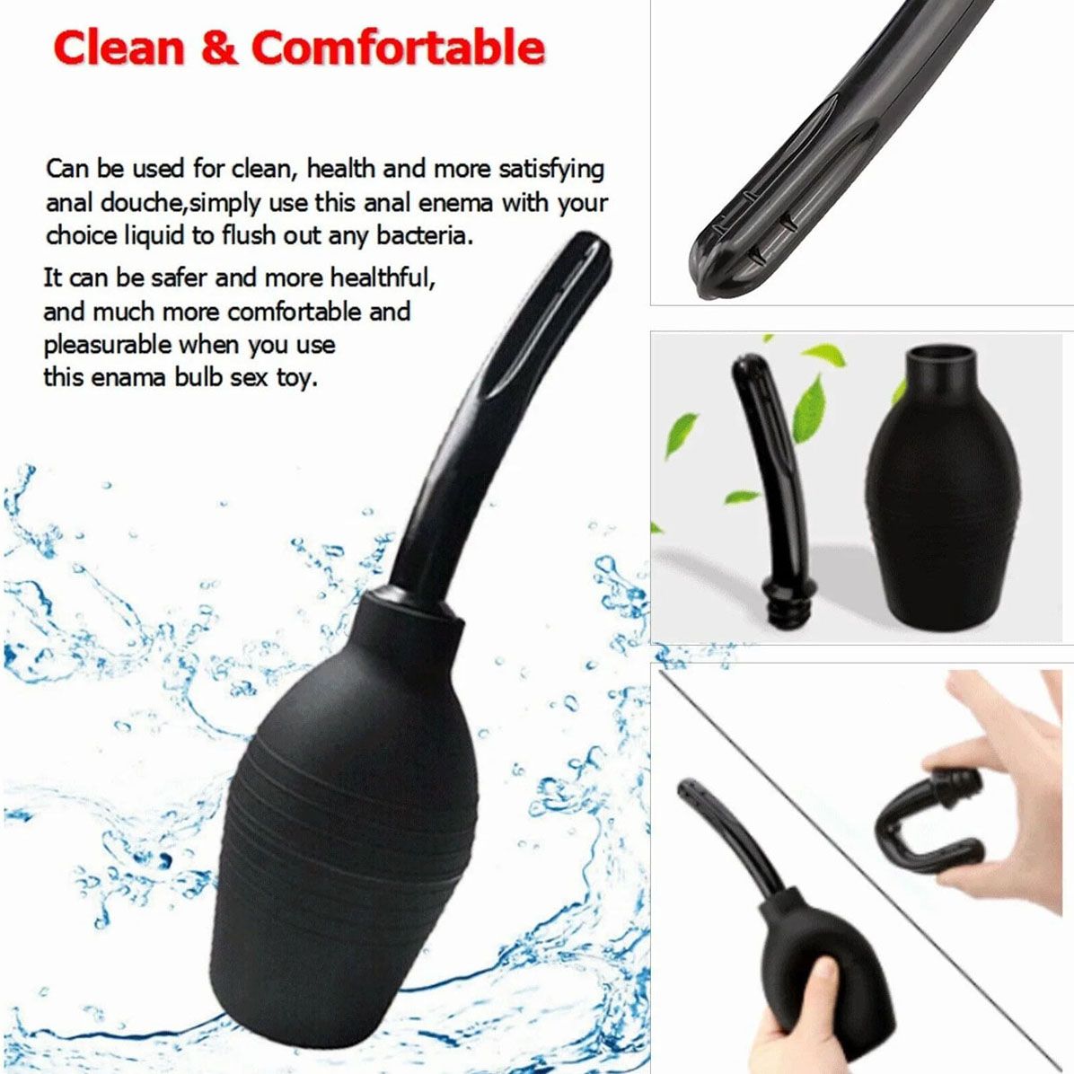 310ml Anal Douche Enema Bulb Vaginal Douche Cleaner Large Capacity Cleansing Bulb for Women Men Health for Colon Cleaning Detox Constipation