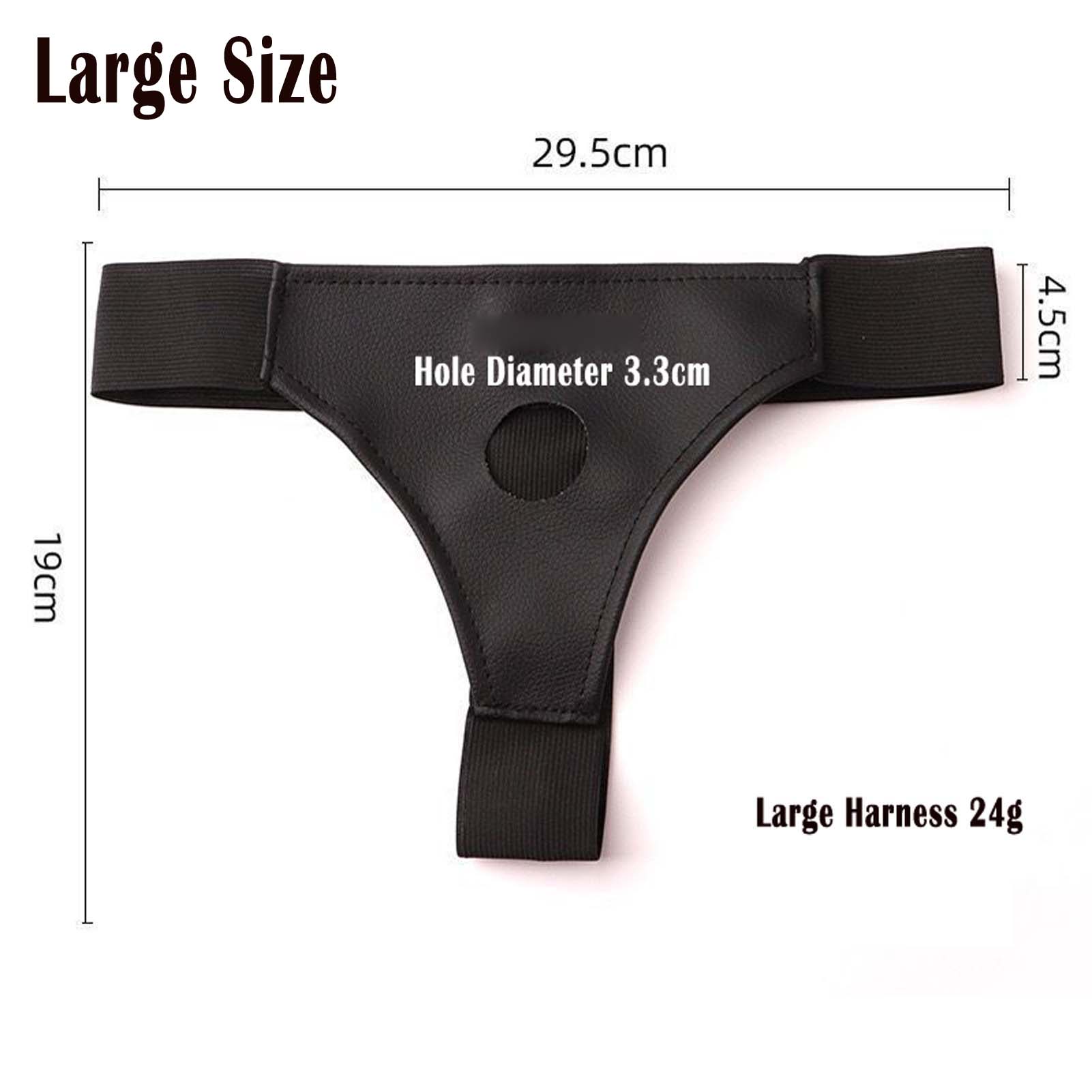 2 Sizes Strap on Realistic Hollow Dildo Large Basic Options Adjustable Chastity Belt Harness BDSM Bondage Sleeve Vagina Anal Plug Adult Play Sex Fetish Toys for Lesbian Couple Women Men