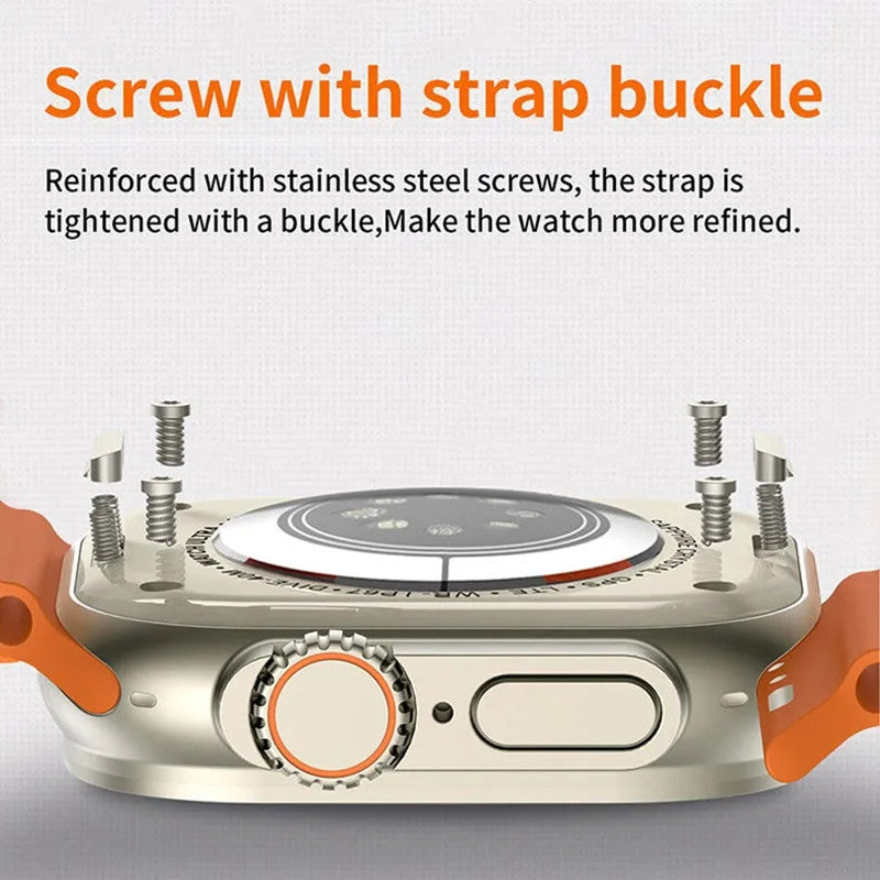 RichRipple Newest 4in1 Ultra Smart Watch Strap 49mm 2.2inch Full Touch Screen Sports Fitness Watch IP68 Waterproof Bluetooth Call Smart Watch