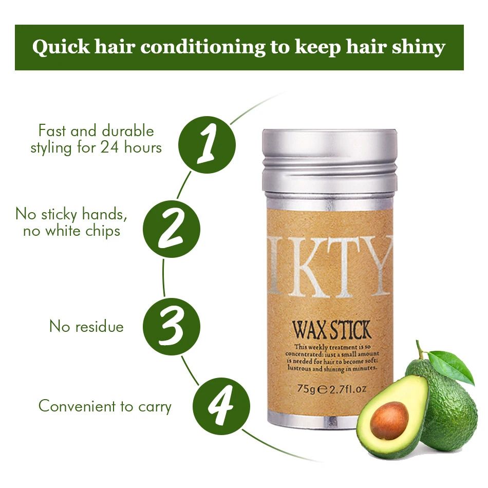 Broken Hair Artifact Hair Wax Stick Gel Cream Styling Hair Frizz Fixed Fluffy Children Men And Women Styling Hair Wax Stick 75g