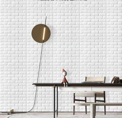 5pcs 70cm*77cm Self Adhesive Foam Wallpaper DIY 3D Wall Panel Living Room Brick Stickers Bedroom Kids Room Brick Papers Home Wall Decor