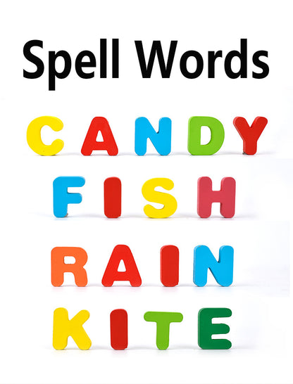 kid's Early Education Toy Alphabet Number Puzzle Wooden Building Block Toys Alphabet puzzle