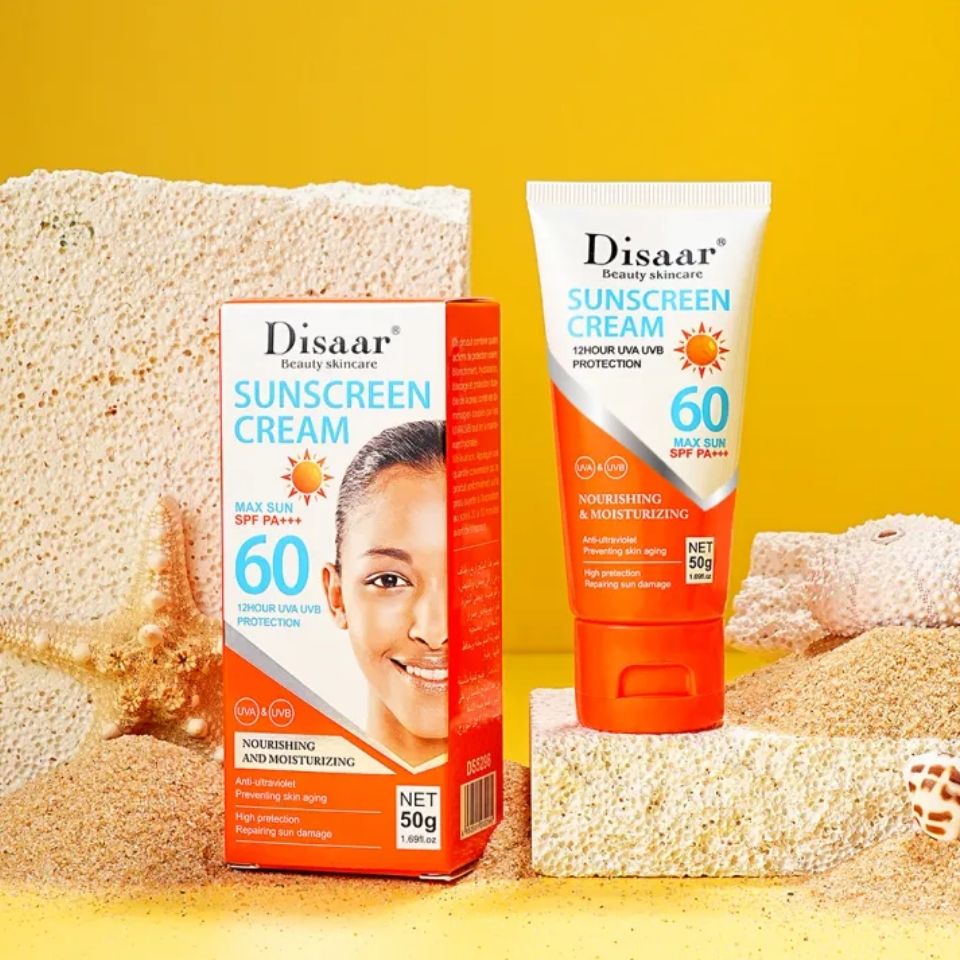 Disaar Suncream Cream Max Sun SPF 60 PA+++ UVA UVB Protection Nourishing & Moisturizing