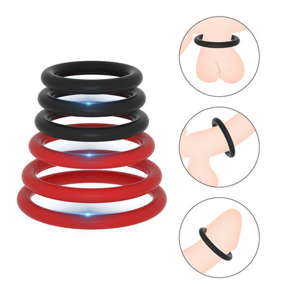 7pcs Pack Elastic Cock Ring Testicle Restraint Sexual Pleasure Erection Enhanced Silicone Penis Rings Prolonged Intercourse Long Lasting Stronger Ultra Soft Stretch Adult Sex Toy for Men Couples