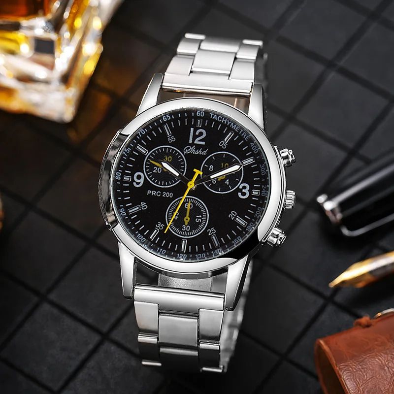 Fashion Mens Sports Watches Luxury Men Stainless Steel Quartz Wrist Watch for Man Business Casual Male Gift