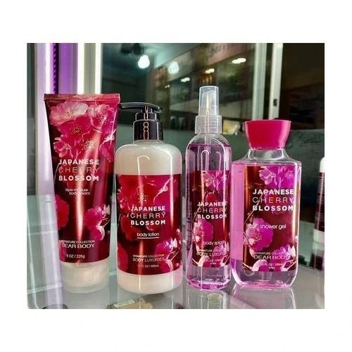My Dear Body Japanese Cherry Blossom Shower Gel, Body Splash, Body Cream and Body Lotion Sweet Fresh Scent Keep Fresh Body Washes 4 in 1 Signature Collection Body Luxuries
