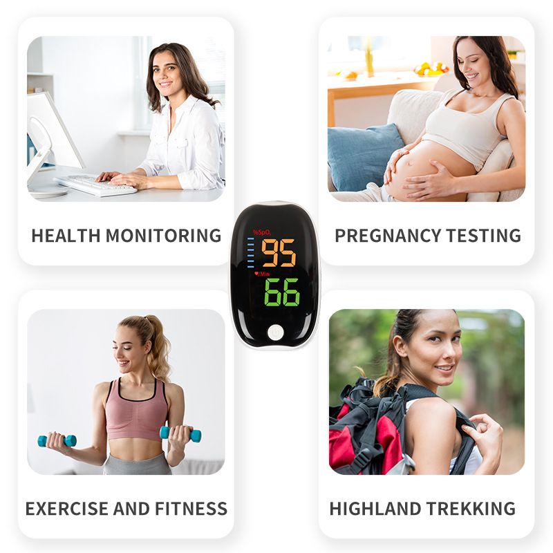 Blood Oxygen Monitor Finger Pulse Oximeter Oxygen Saturation Monitor Health Care Home Monitor Pulse oximeter machine Efficient oximeter easy to use【Exclude battery】