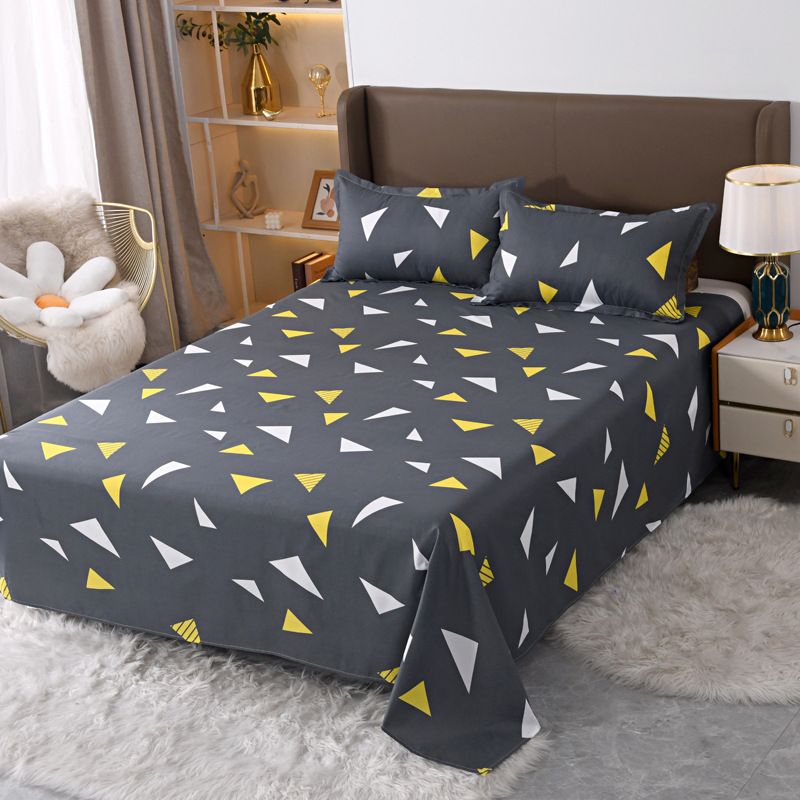 1 bedsheet(6.6'*7.6')+3 pillowcases (bedsheet size 200 * 230cm) 3pcs set #jiandan shenghuo