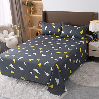 1 bedsheet(6.6'*7.6')+3 pillowcases (bedsheet size 200 * 230cm) 3pcs set #jiandan shenghuo