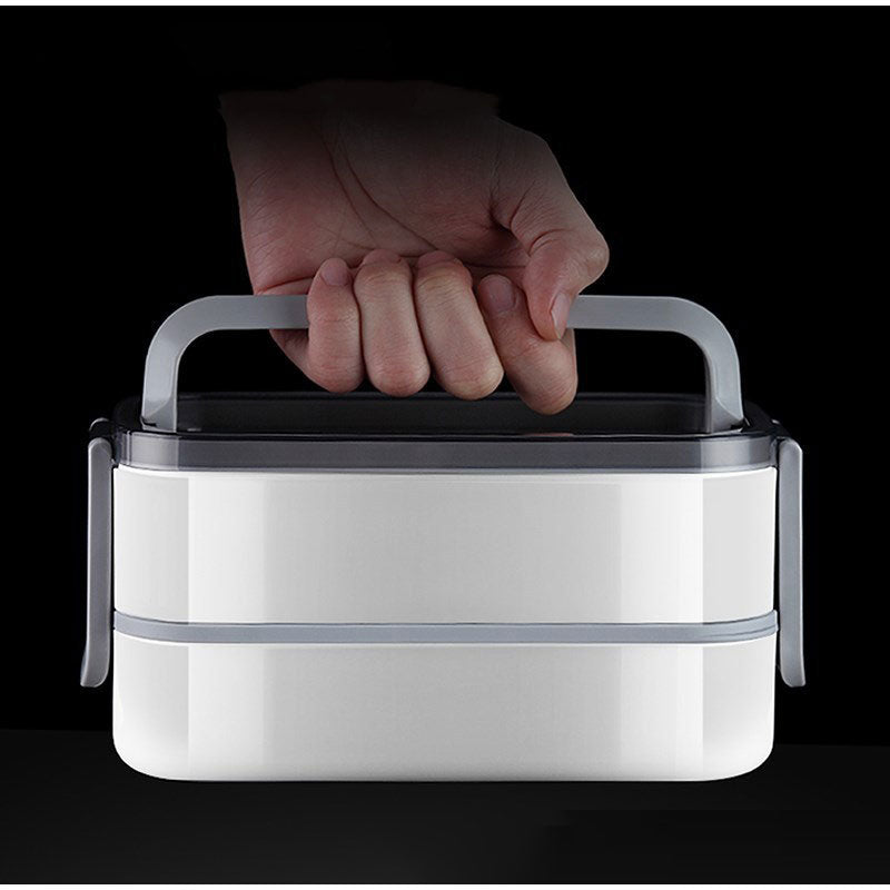 304 Stainless Steel Lunch Box for School Office 1/2 Layers Microwavable portable Grids bento Food Storage Containers