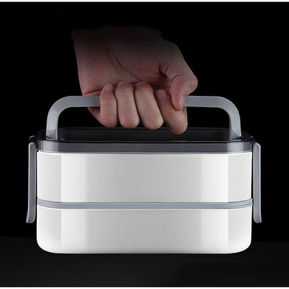 304 Stainless Steel Lunch Box for School Office 1/2 Layers Microwavable portable Grids bento Food Storage Containers