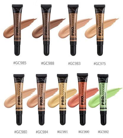 Makeup Facial Foundation Waterproof Concealer Base Fluid Brighten Skin Colour BB Cream Lasting Oil Control Cosmetics Nude Makeup Highlighter Concealer