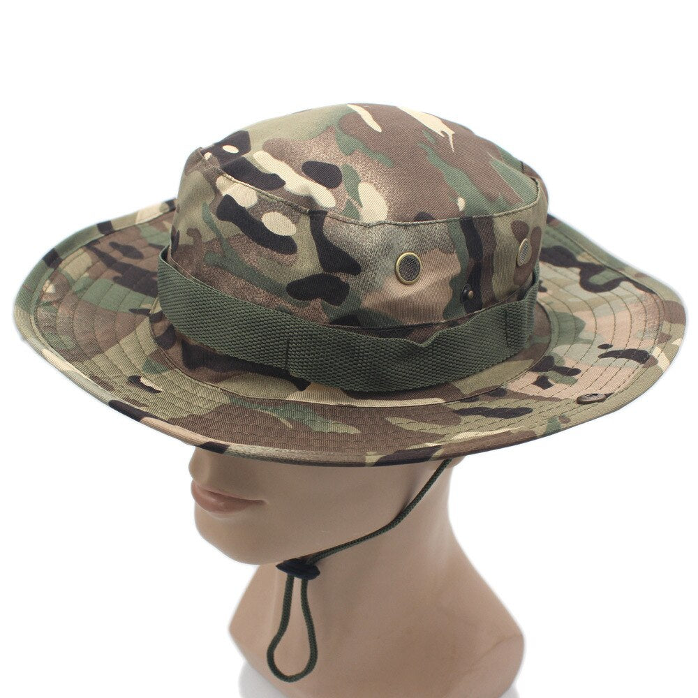 Fisherman Hat Outdoor Large Brimmed Sunblock Fishing Camouflage Round Rim Visor