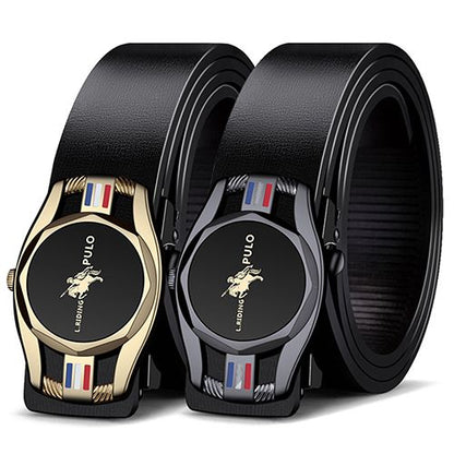 2024 Men's Belt Business Leather Belt Alloy Automatic Buckle Youth Personality Belt Brand Luxury Design Waist Belts Male Strap Belts Fashion Accessories