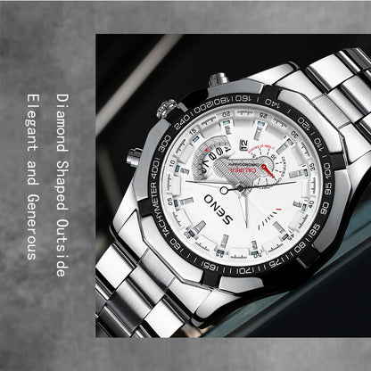 Large Dial Watches for Men Waterproof Mens Watch Calendar Fashion Business Watch
