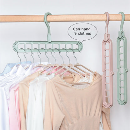 Closet Organizers and Storage, Multifunctional Closet Organizer Magic Space Saving Hangers with 9 Holes Closet Storage Organization for Wardrobe Heavy