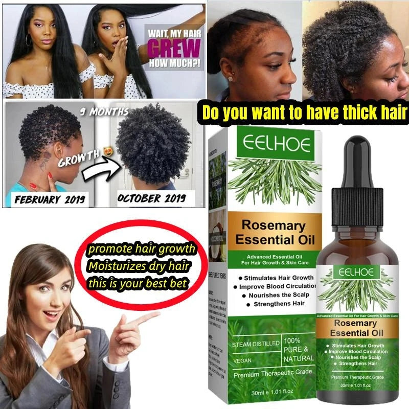 Rosemary Essential Oil Hair Growth Oils Pure Natural 30ML Hair Essential Oils For Nourish Shiny Hair Healthy Hair Care