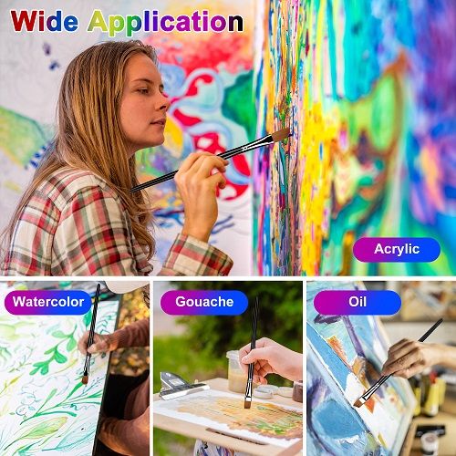 Paint Brushes Set, LEDream 18pcs Wooden Handles Artist Brushes with Art Brush Case for Oil Painting