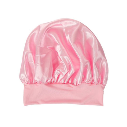 3 Pcs nightcap,Satin Headscarf Hat Sleeping Bonnet Curly Hair Wrap Silk Cap Fashion Wide Soft Elastic Springy Band Head Scarf Headwear Pure Color Night Sleep Hat Nightcap Head Cover