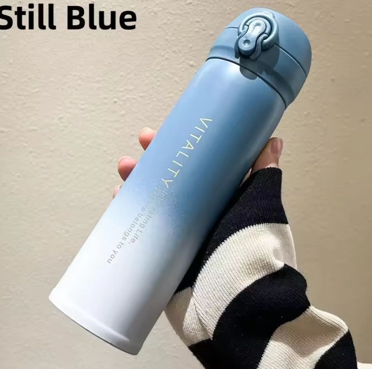 Gradient Color Water Bottle Thermos Cup Water Bottle Stainless Steel Thermos Bottle Outdoor Vacuum Flask Insulated Cup Gift